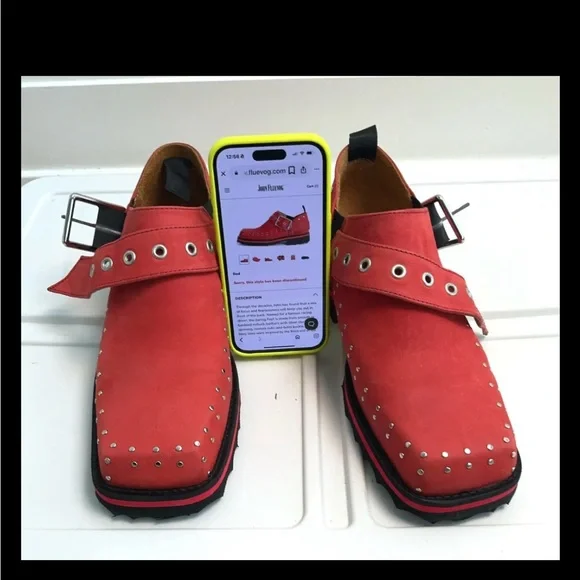 NEW John Fluevog Floyt leather slip on buckle shoes men size 5 women 7 - Picture 5 of 9